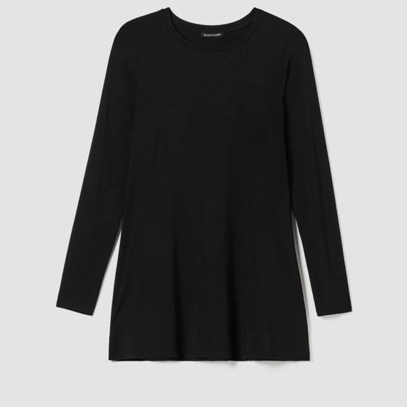 Eileen Fisher 100% Silk Long-Sleeved Shirt in Black - Sz. XS - Capsule Wardrobe - Picture 7 of 14